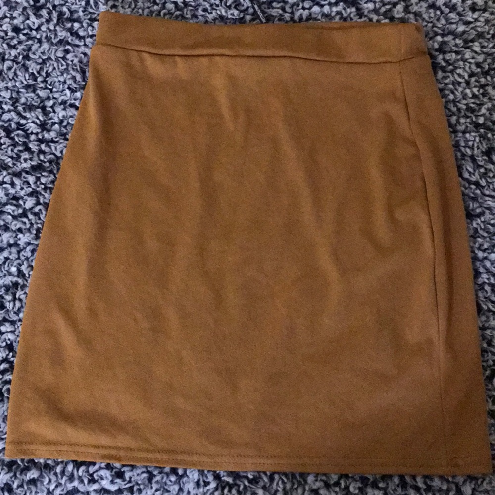 Prettylittlething Burnt Orange Skirt